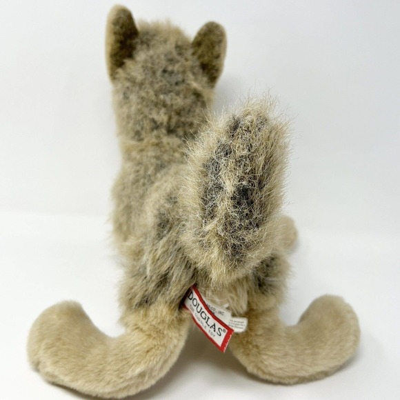 Douglas The Cuddle Toy Plush Wolf Dog Tyson 1836 Brown Brindle Puppy 15" Inches - Picture 7 of 10